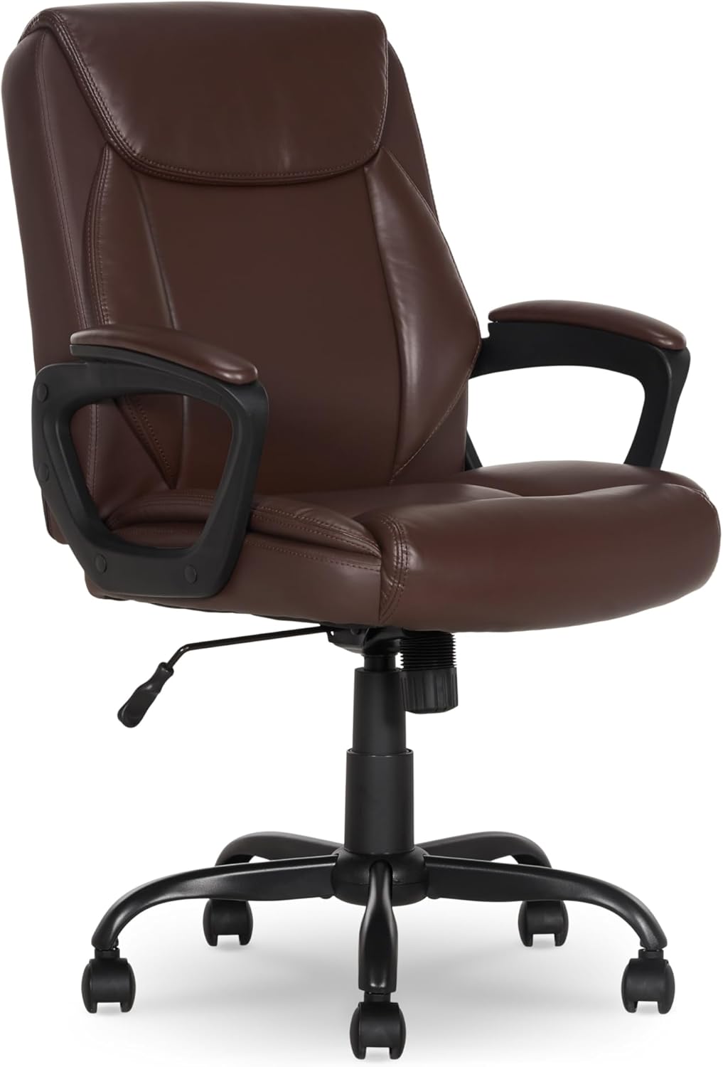 Amazon Basics Classic Puresoft PU Padded Mid-Back Height ...