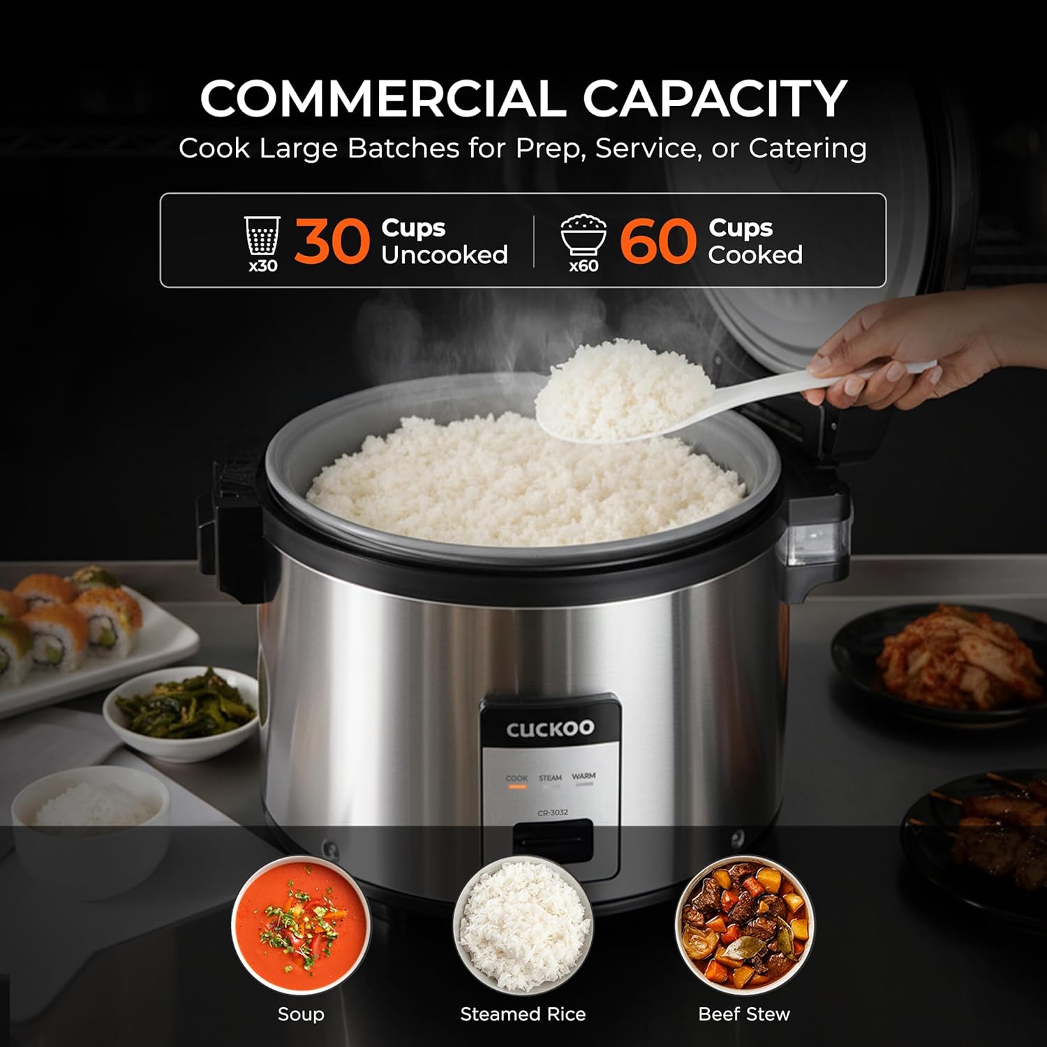 CUCKOO CR-3032 30-Cup (Uncooked) / 60-Cup (Cooked) Large ...
