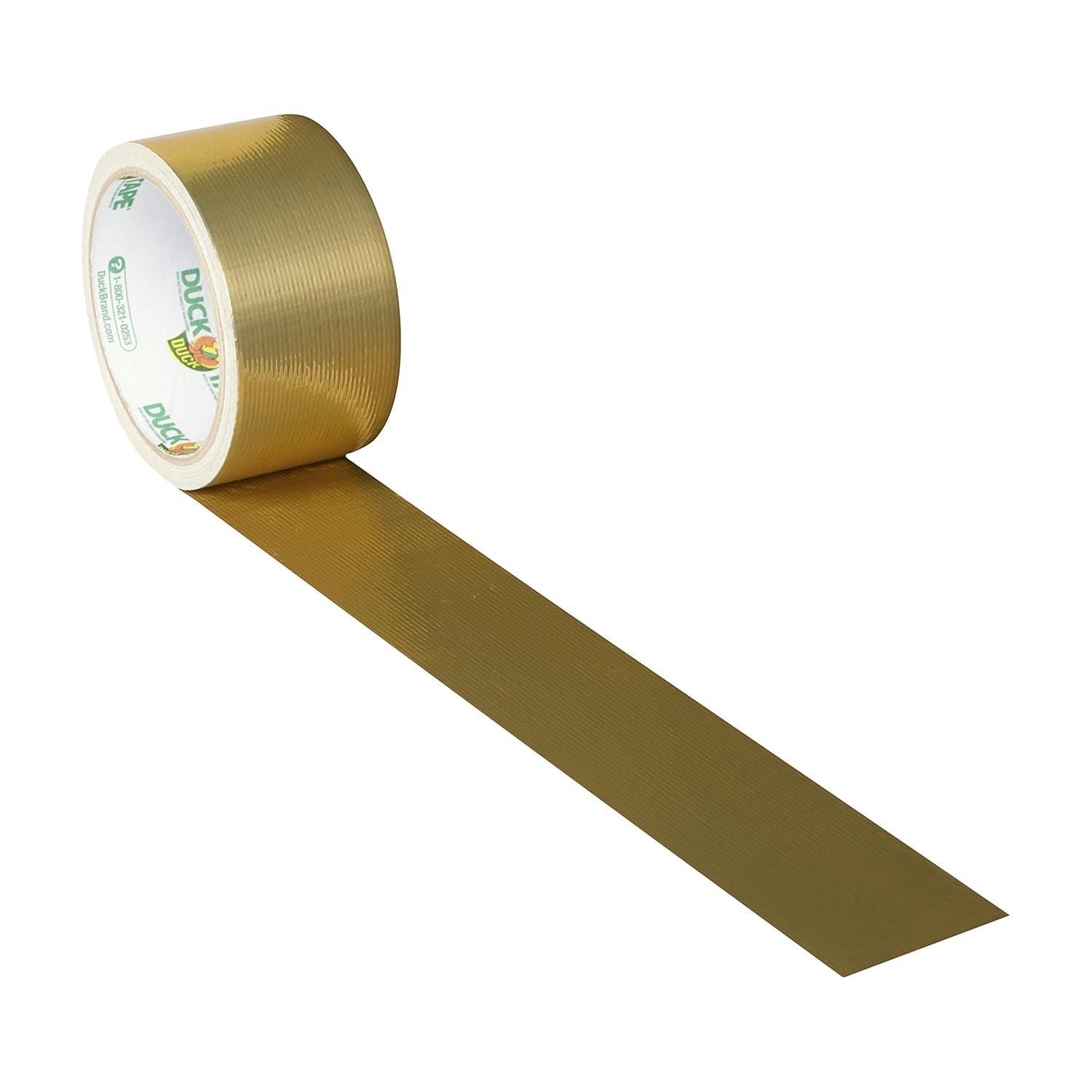 Duck Brand 280748 Duct Tape Single Roll, Metallic Gold