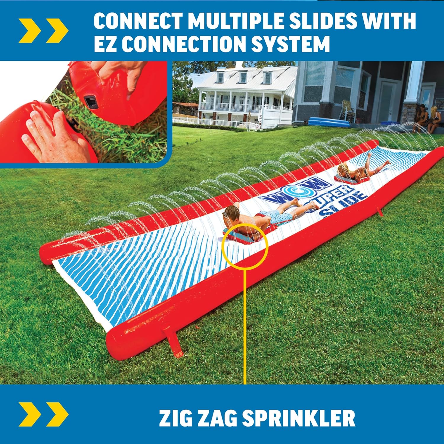 Slip n Slide Fun for Adults & Children - Zigzag Sprinkler ...