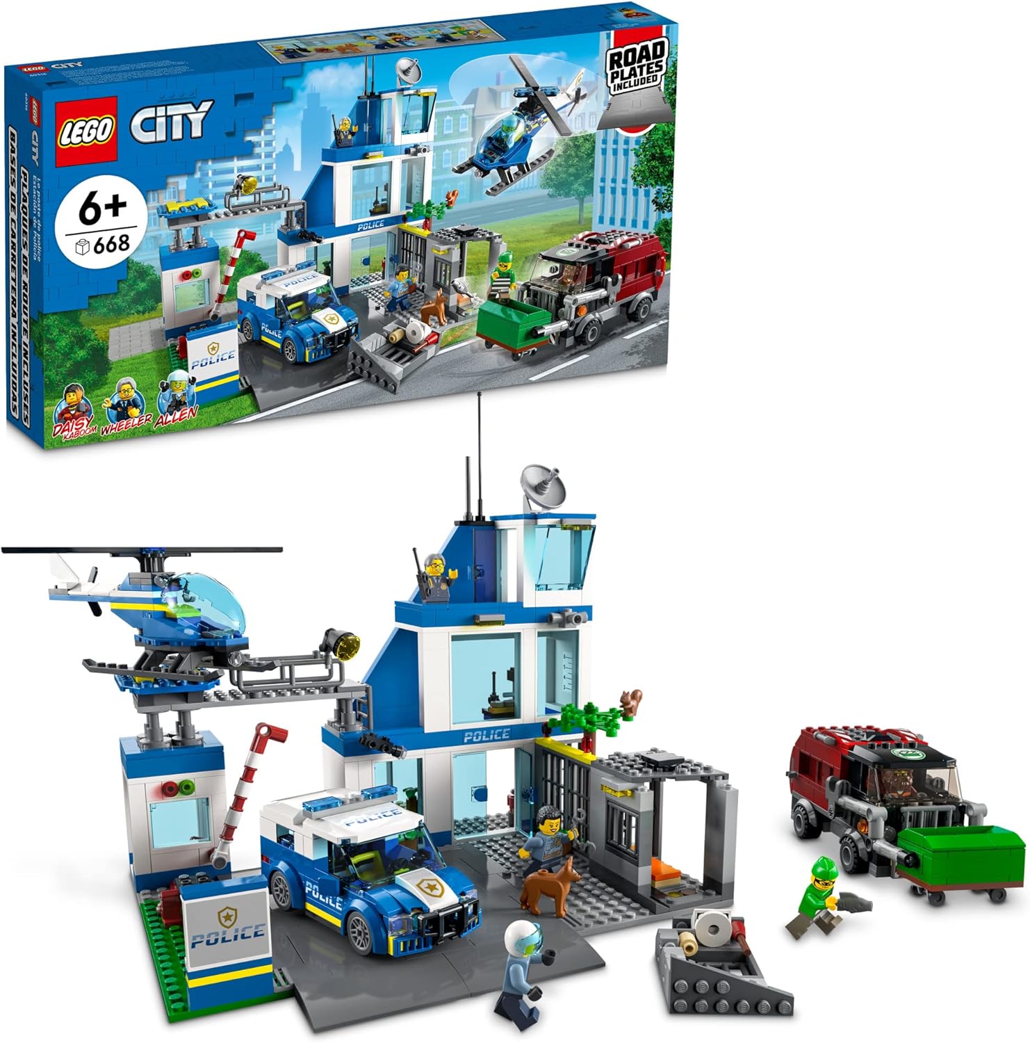 LEGO City Police Station with Van, Garbage Truck & ...