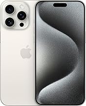 Apple iPhone 15 Pro, 512GB, White Titanium - Unlocked (Renewed)