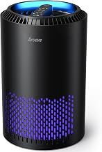 Air Purifiers for Home, Air Purifier Air Cleaner For Smoke Pollen Dander Hair Smell Portable Air Purifier with Sleep Mode Speed Control For Bedroom Office Living Room, MK01- Black