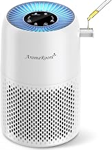 AromaRoom Air Purifiers for Bedroom, H13 HEPA Air Purifier for Home with Fragrance Sponge, Portable Air Cleaner for Smoke, Allergies, Pet Hair Dander, Odor, Dust, RGB Night Light, AP100-A (White)