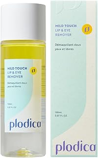 Mild Touch Lip & Eye Makeup Remover for sensitive eyes 5.07 Fl. Oz./150ml | Gentle Botanical Formula | Non-Greasy, Non-Irritating, Cruelty-free, Vegan | Korean Cleanser for Waterproof Makeup