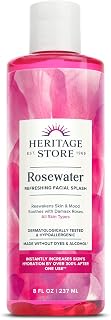 Rosewater - Refreshing Facial Splash for Glowing Skin with Damask Rose - All Skin Types - Rose Water for Face - Made Without Dyes or Alcohol, Hypoallergenic, Vegan, Cruelty Free, 8oz