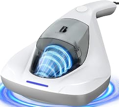 Mattress Vacuum Cleaner, Anti-allergen Bed Vacuum Cleaner with UV-C Light & Large Pulsating Pad, Powerful Suction & True Hepa Filter for Dust, Pet Hair, UV Bed Vacuum Corded, AP002