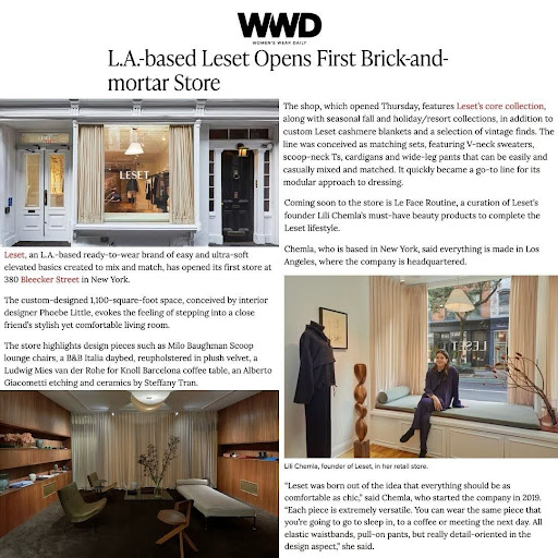 Leset press coverage in WWD featured in MVPR brand and campaign strategy placement