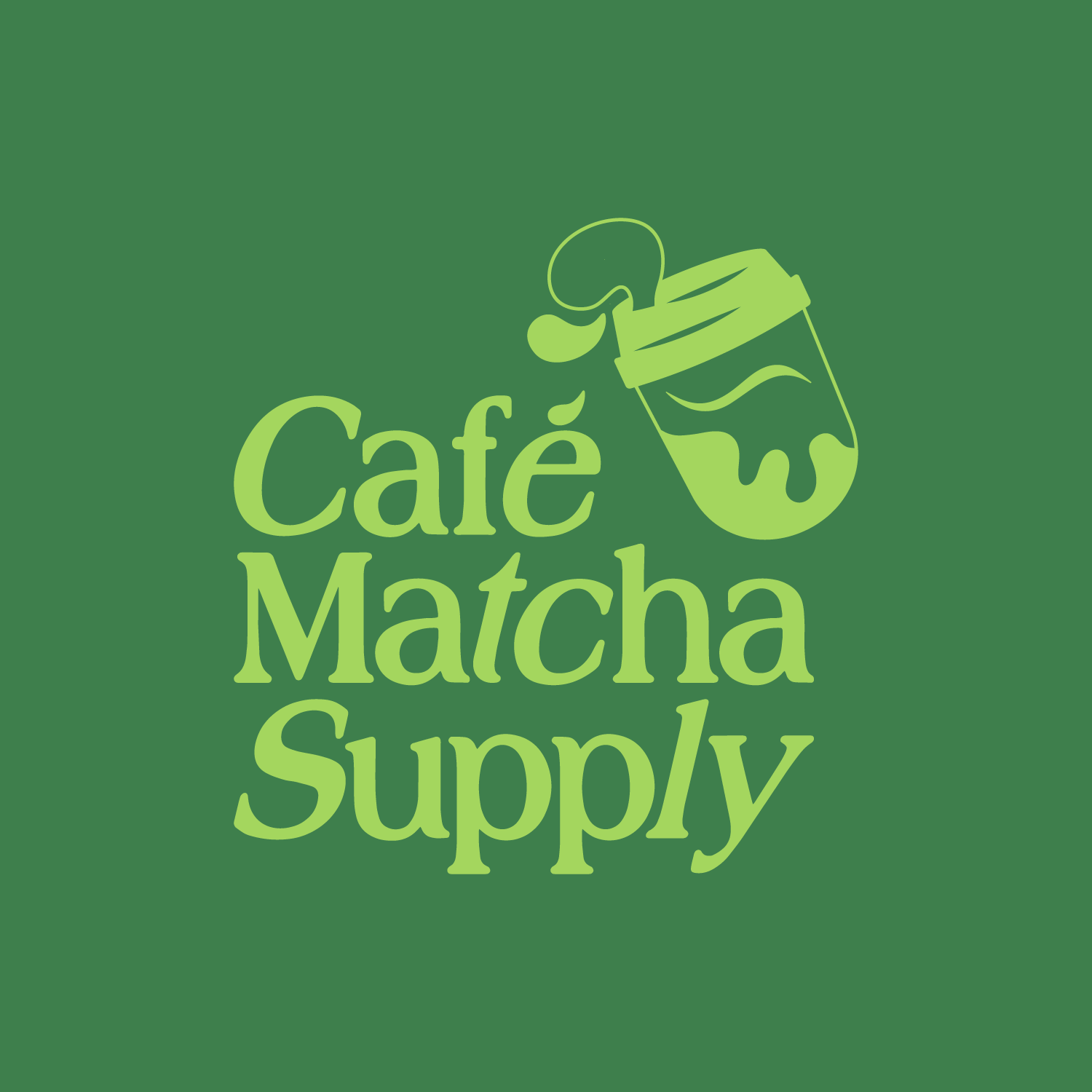 Cafe Matcha Supply brand by Bink Studios