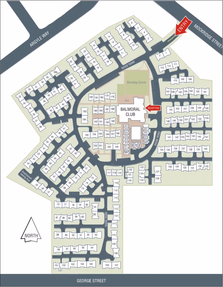 Balmoral Gardens Village Map