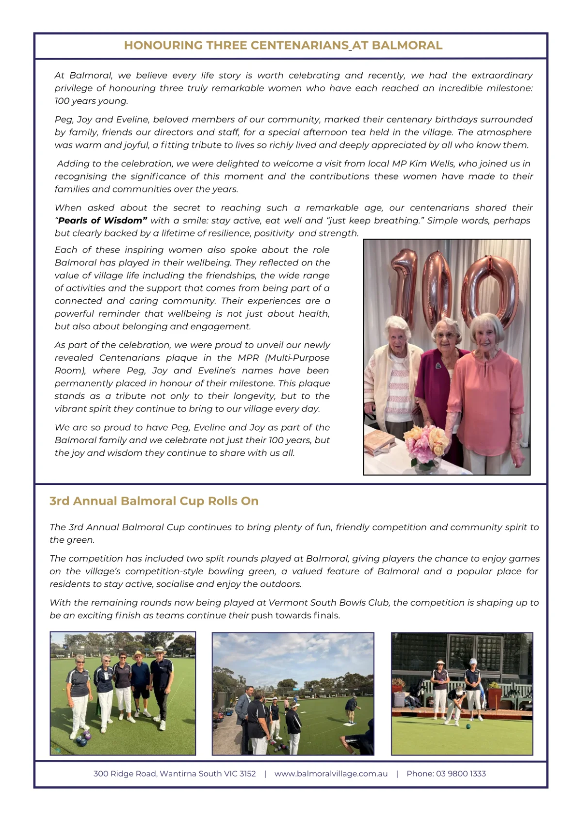 Balmoral News – Winter 2026