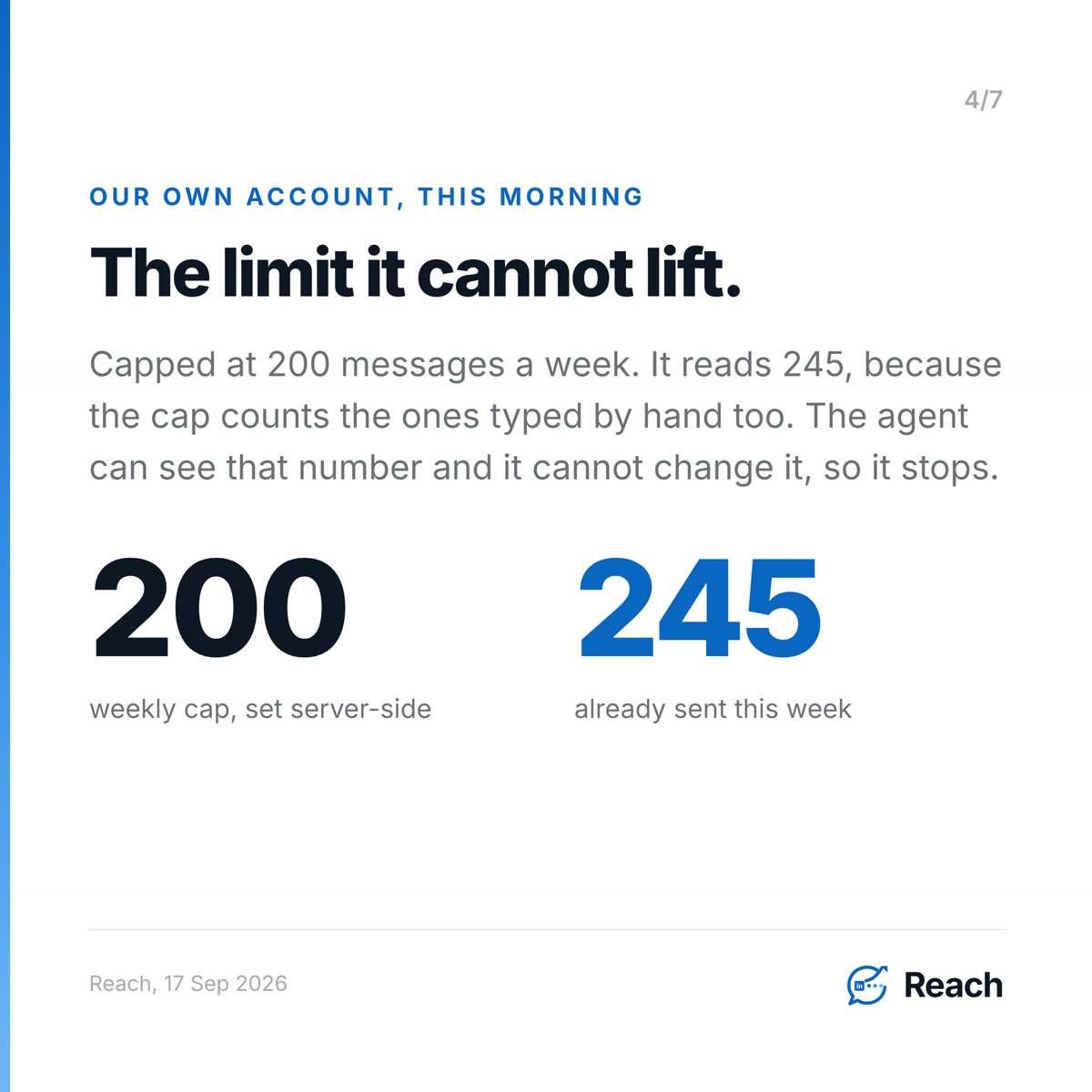 The limit it cannot lift.