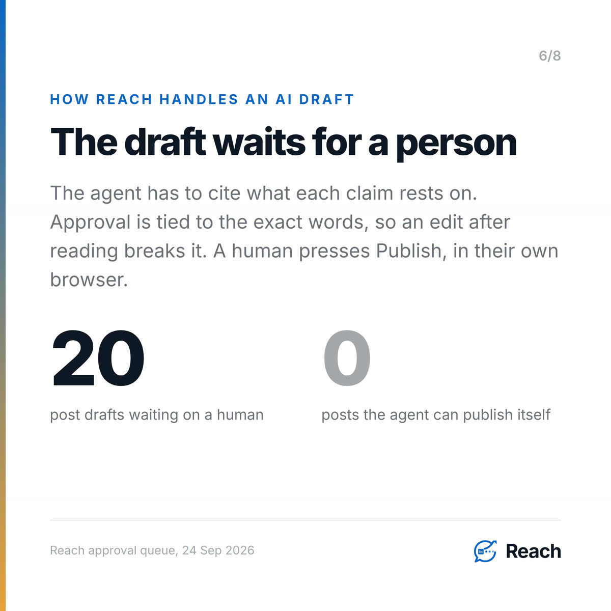 The draft waits for a person