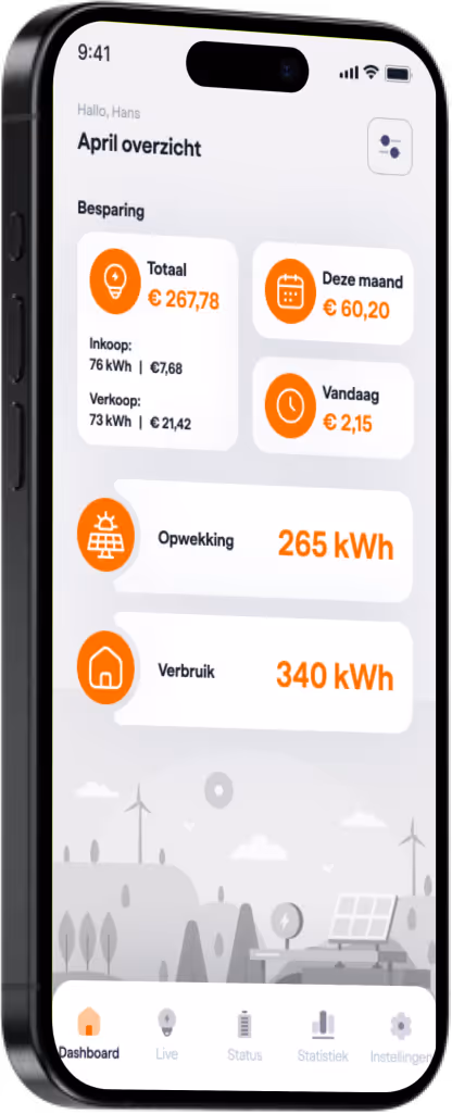 Powerselect app van Accuselect met besparingen