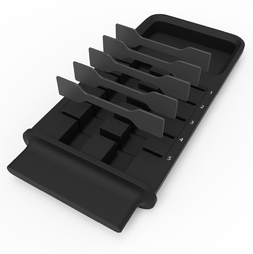 Tray with samples