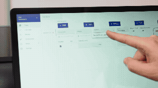 Setting parameters on the touchscreen