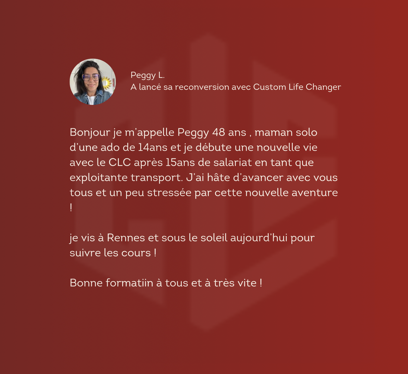 Photo d'une participante en plein travail