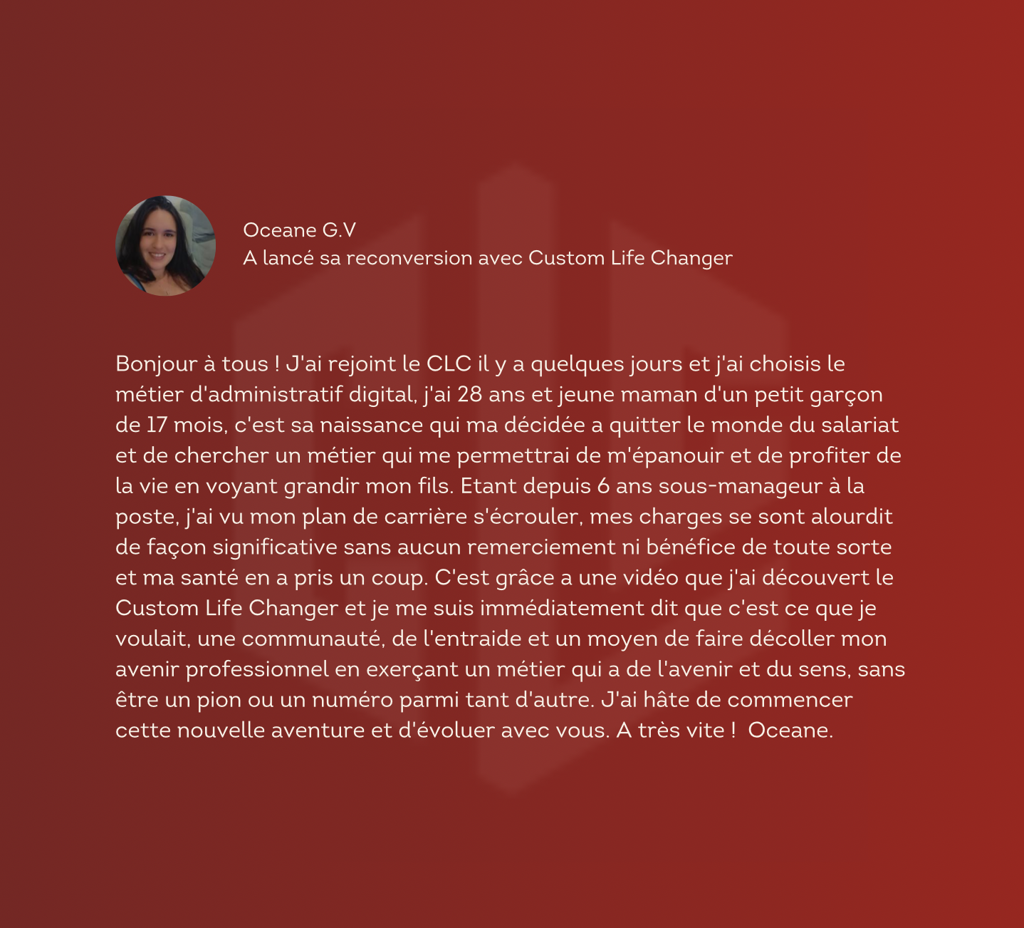 Photo d'une participante en plein travail