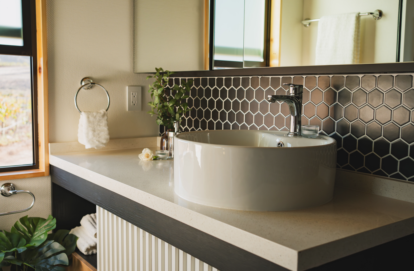 Luxury tiny home with a spa-like bathroom