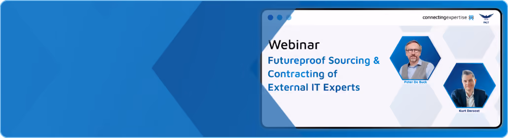 Webinar recording: Futureproof Sourcing and Contracting of External IT Talent with Peter De Buck and Kurt Deroost