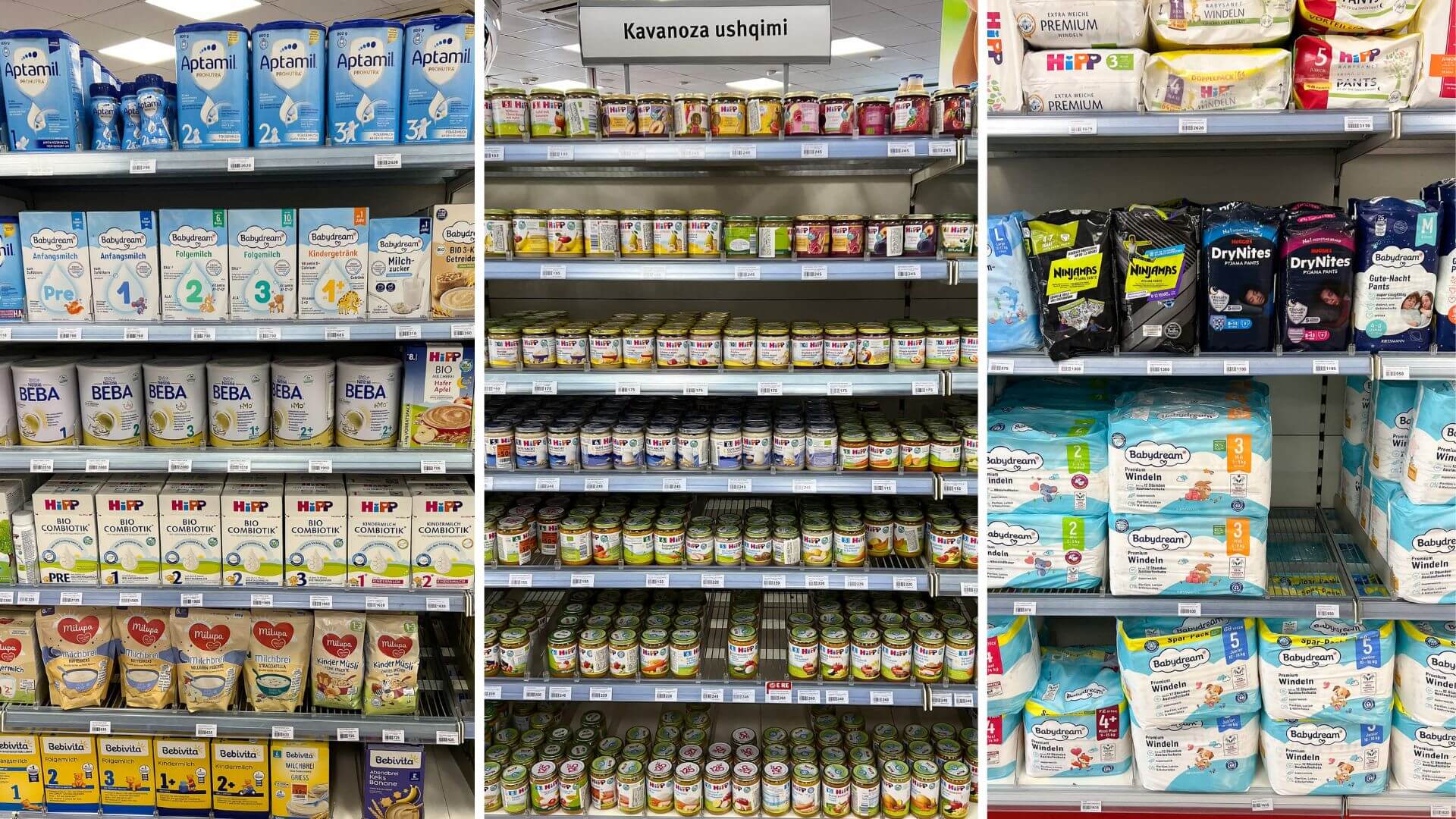 Rossmann Baby Produkte in Albanien