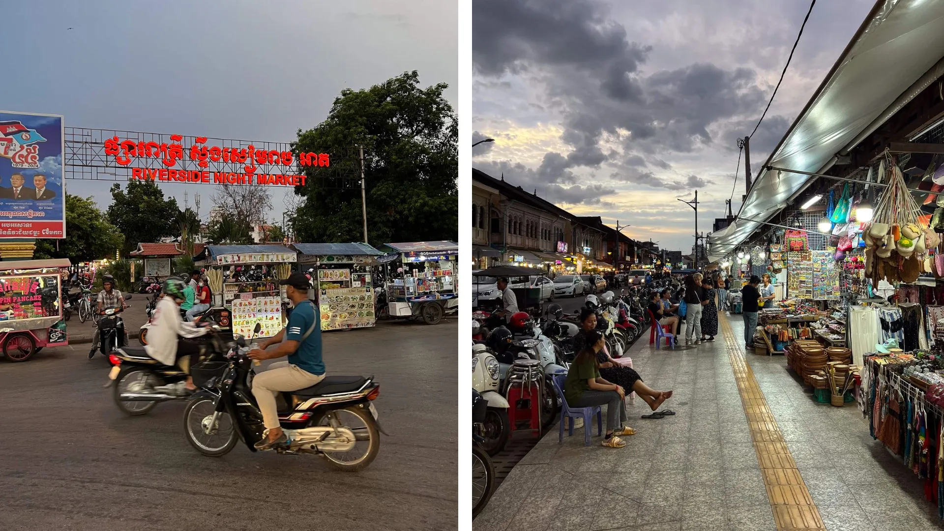Old Market und Riverside night market am Abend