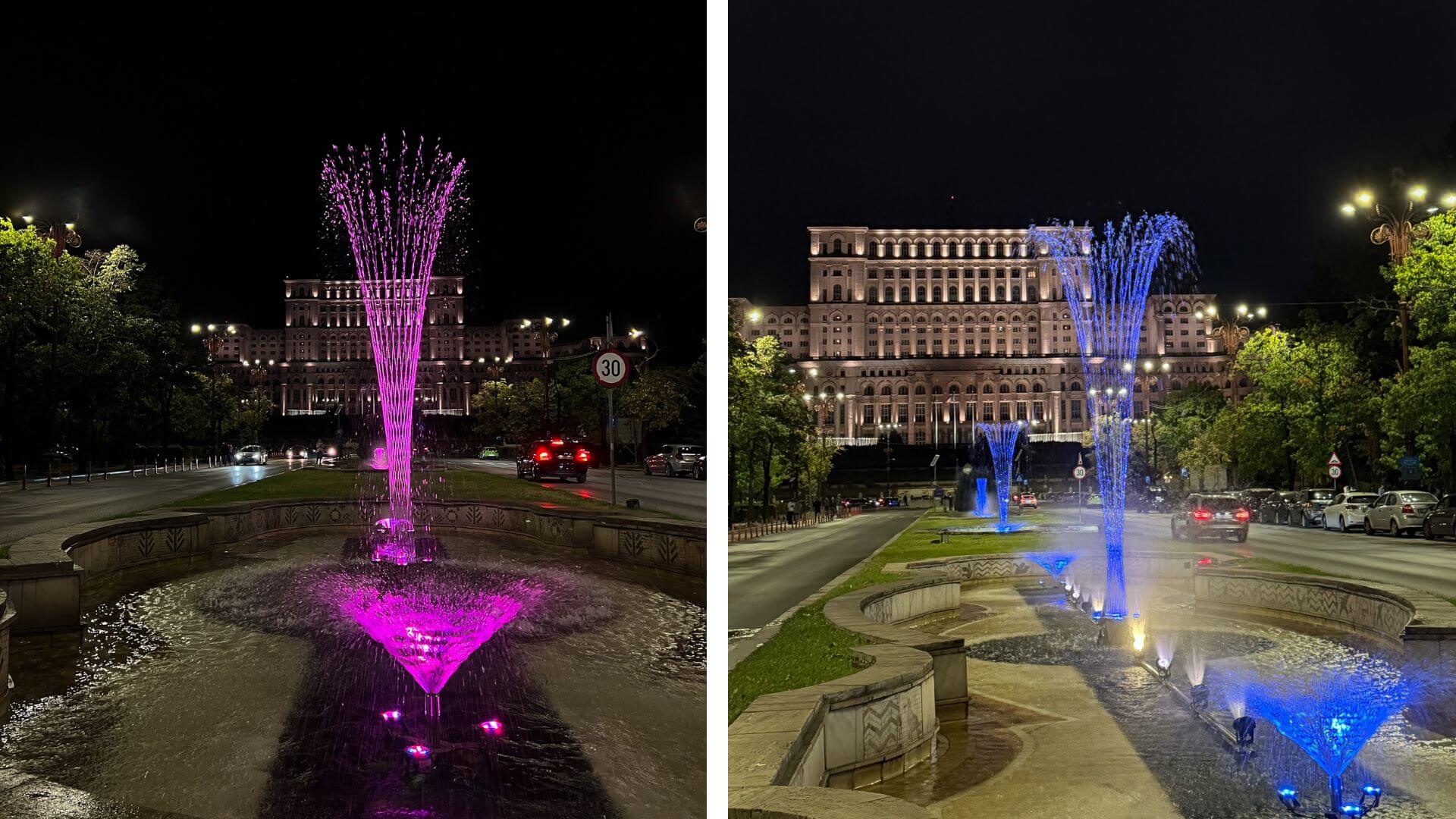 Bulevardul Unirii bei Nacht
