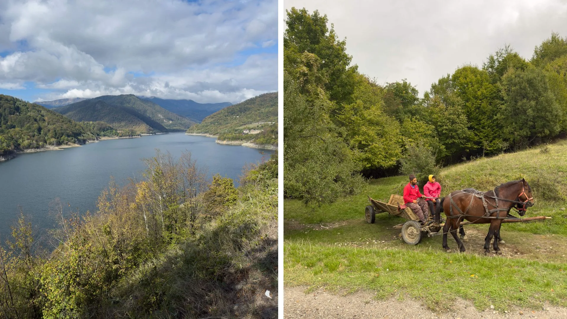 Fahrt durch die Landschaft von Rumänien