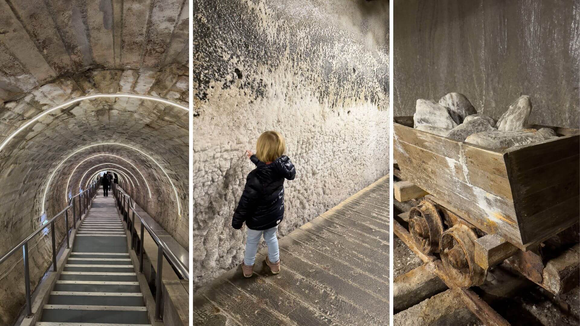 Salina Turda Abstieg und Salzwand