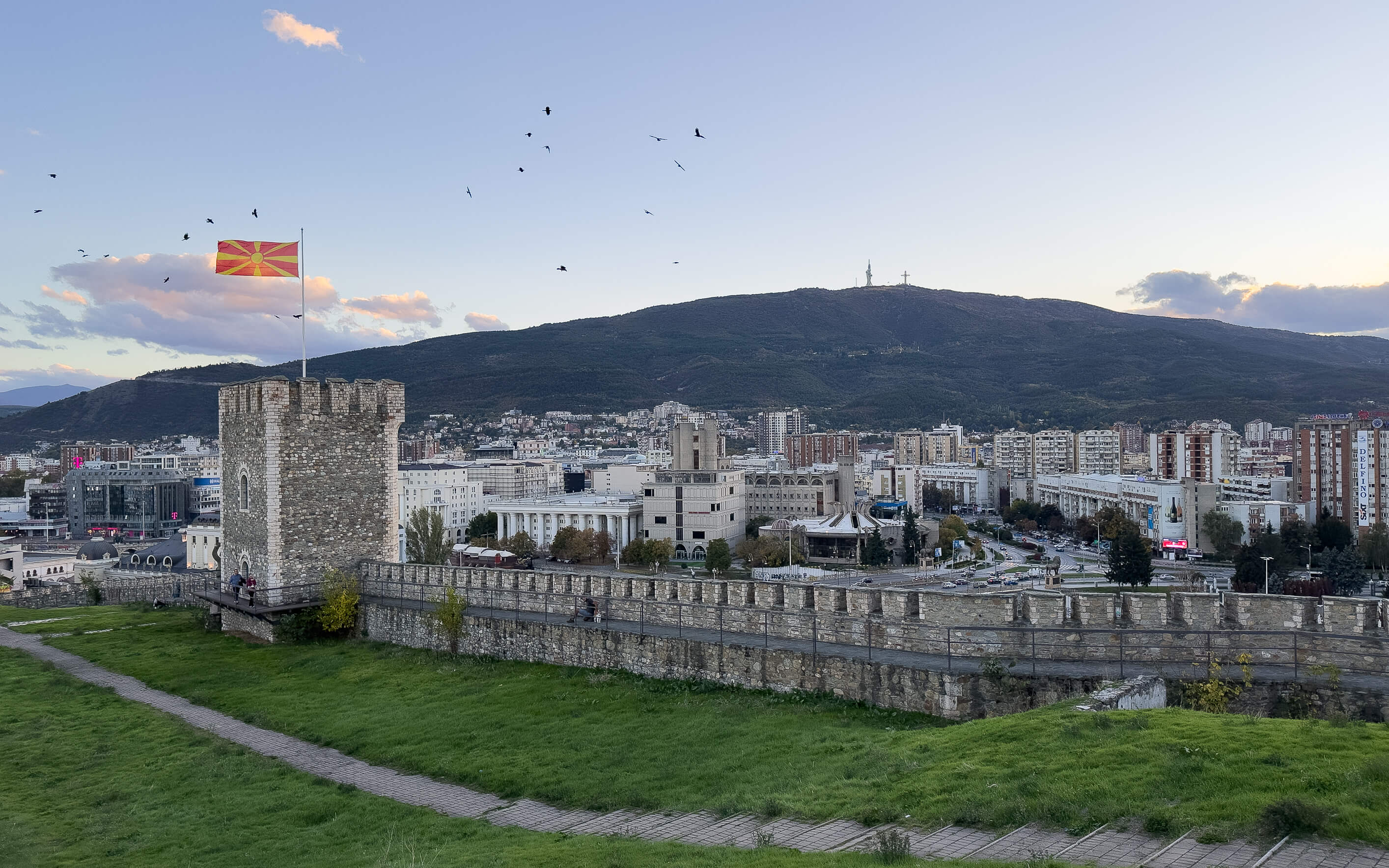 Aussicht auf Skopje von der Festung Kale