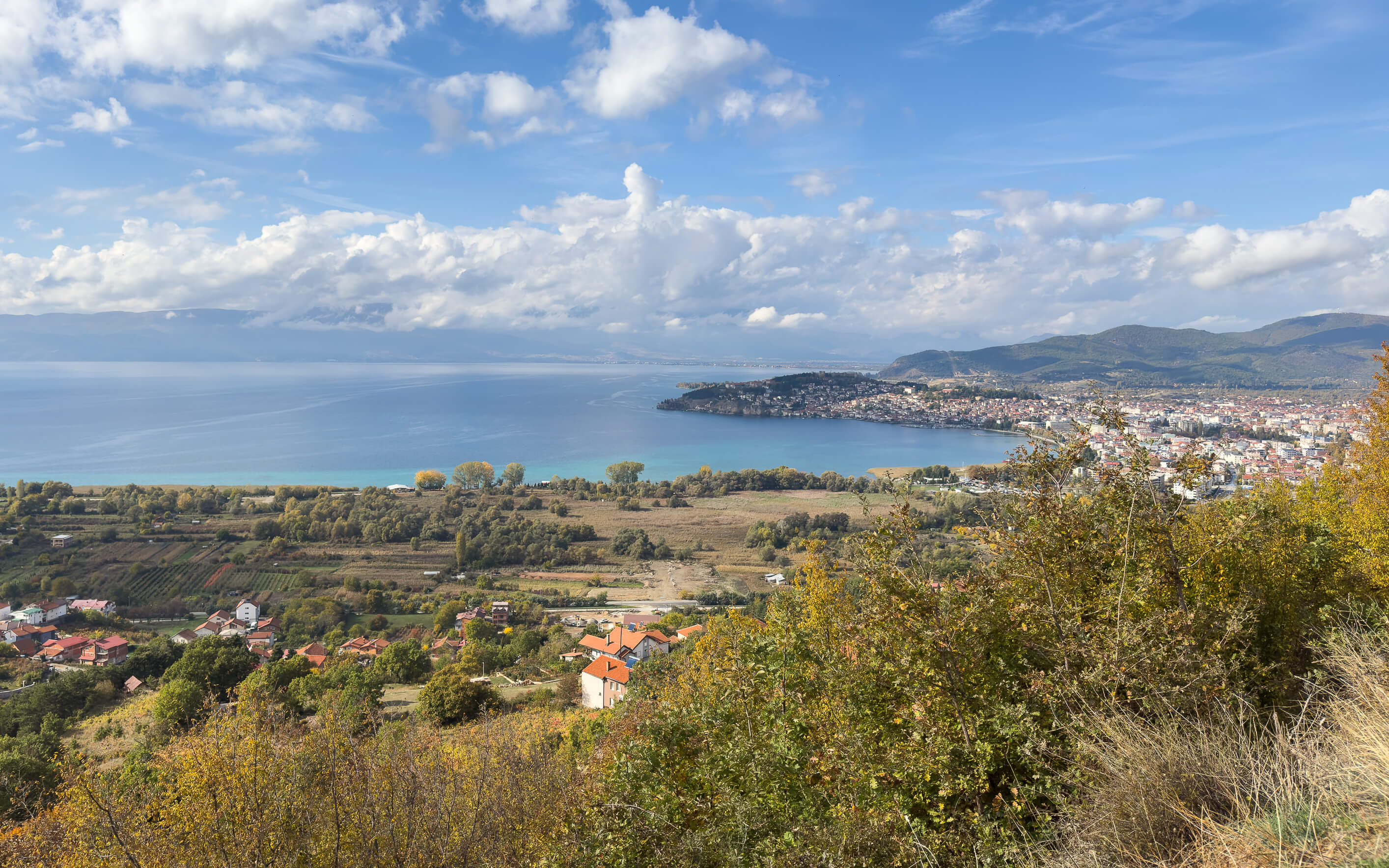 Blick auf Ohrid und den Ohridsee