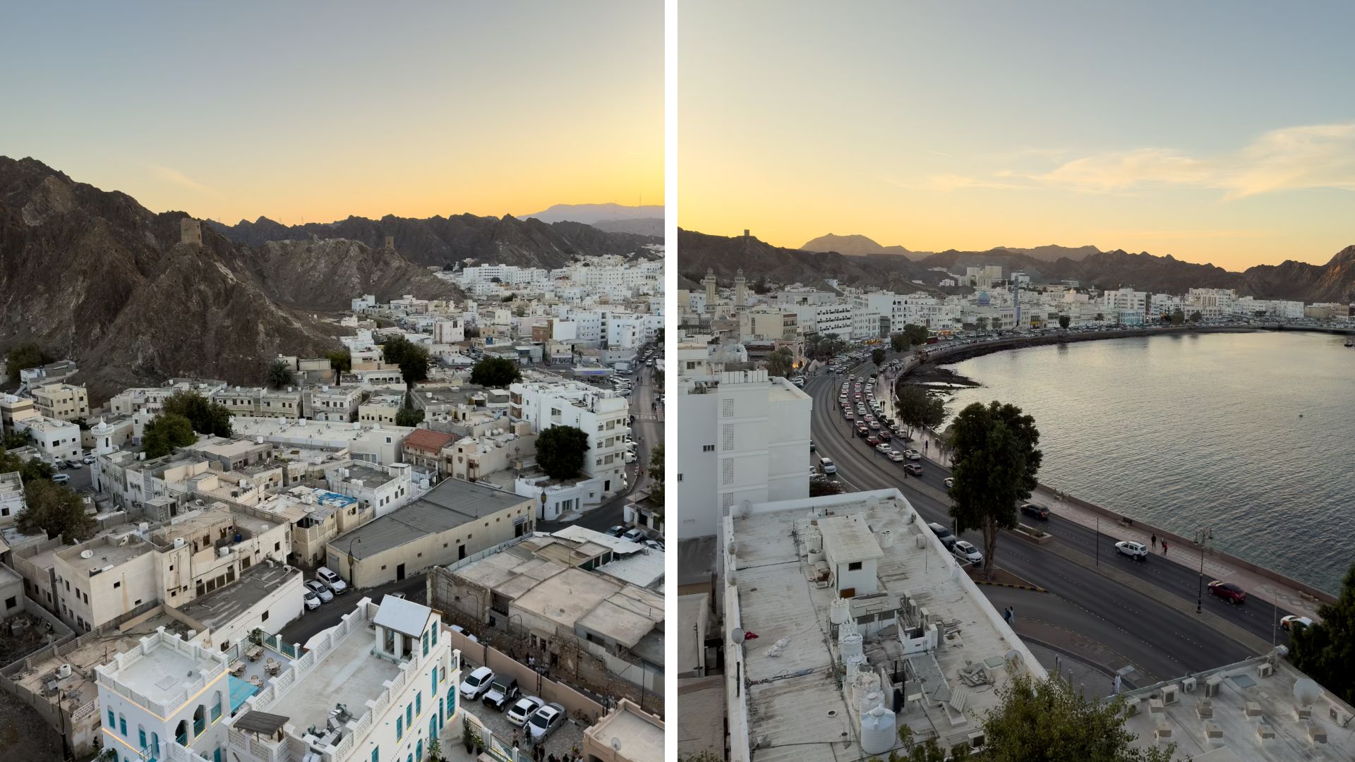 Mutrah Fort zum Sonnenuntergang