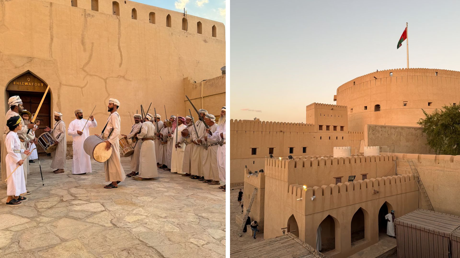 Nizwa Fort zum Sonnenuntergang