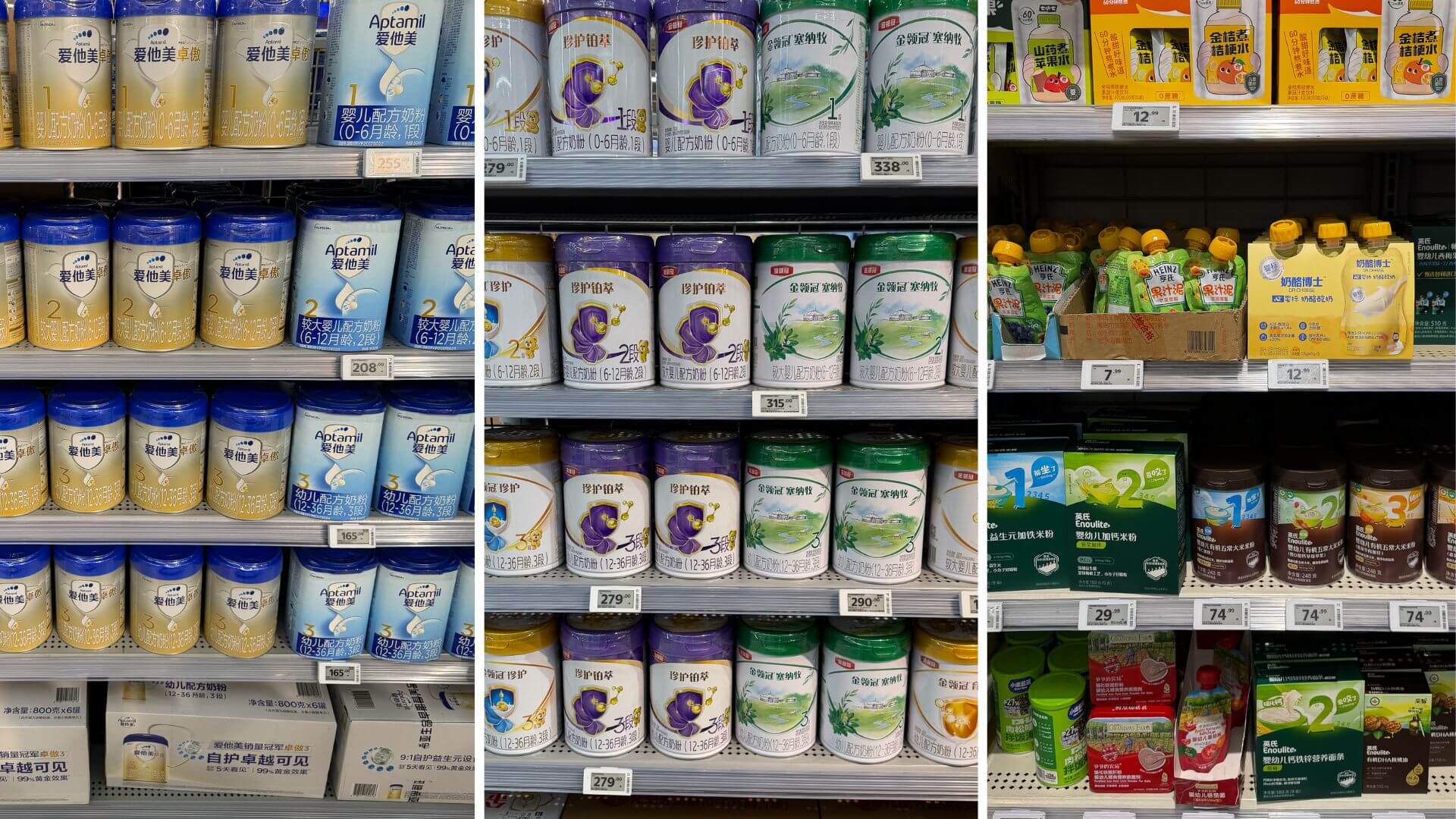 Babynahrung und Milchpulver in China