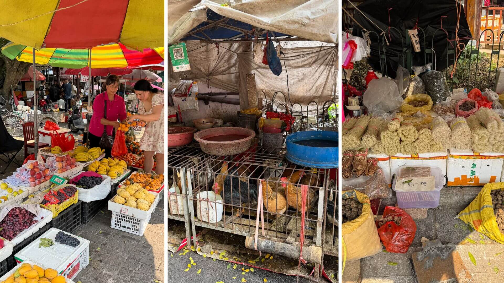 Yangshou lokaler Markt