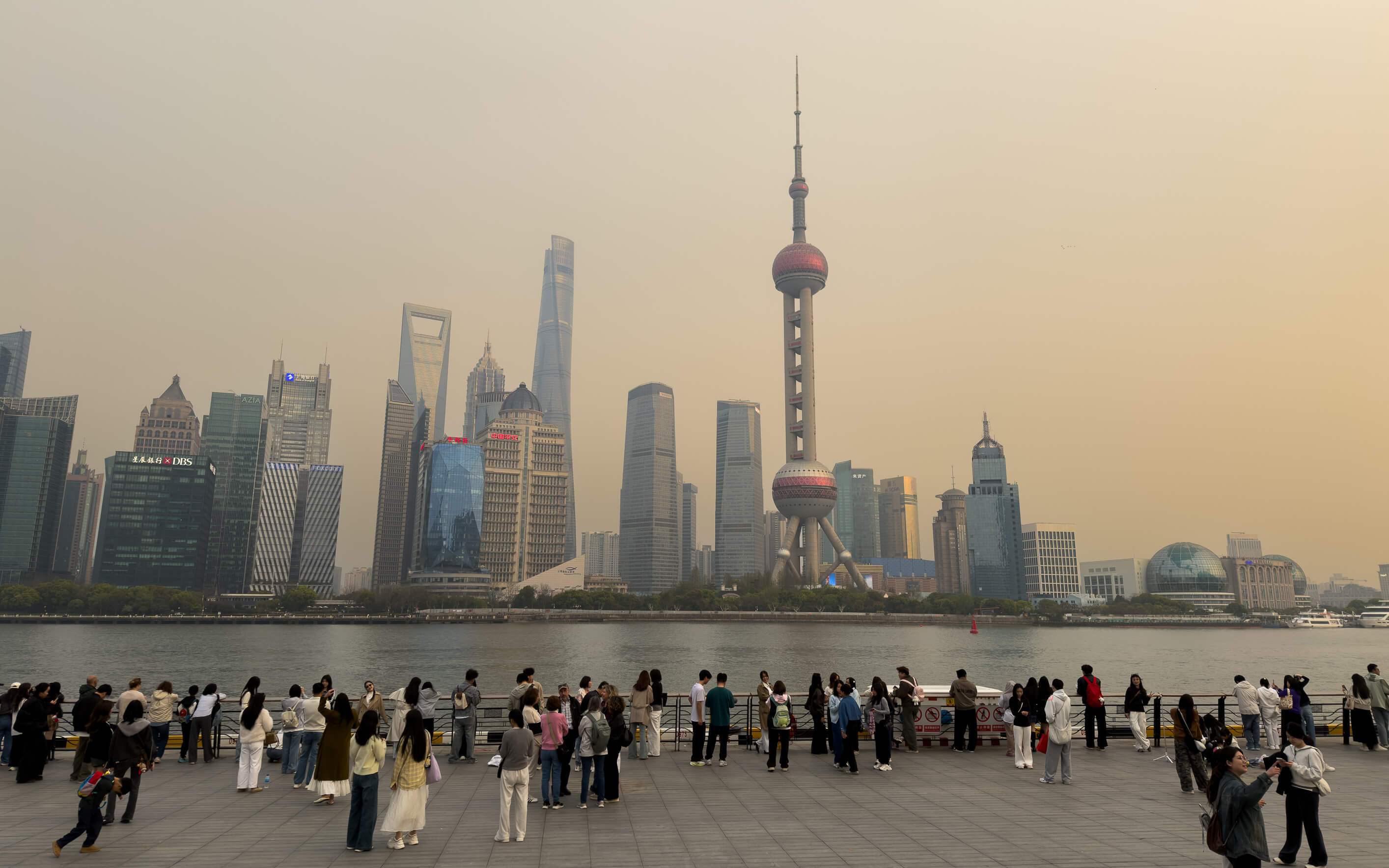The Bund Shanghai zum Sonnenuntergang