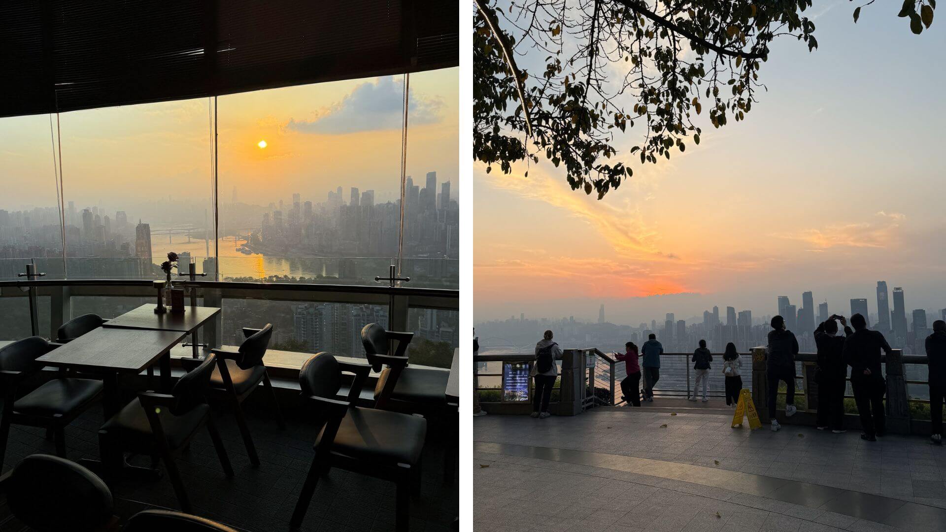 Nanshan One Tree Viewpoint zum Sonnenuntergang 
