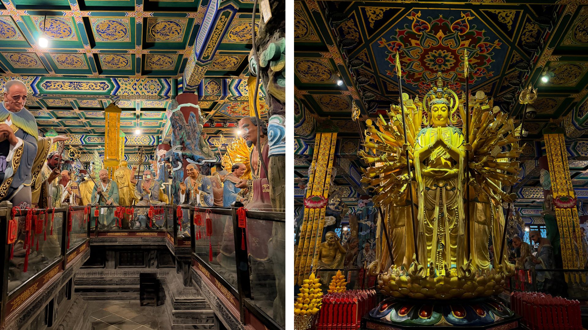 Arhat Tempel Statuen