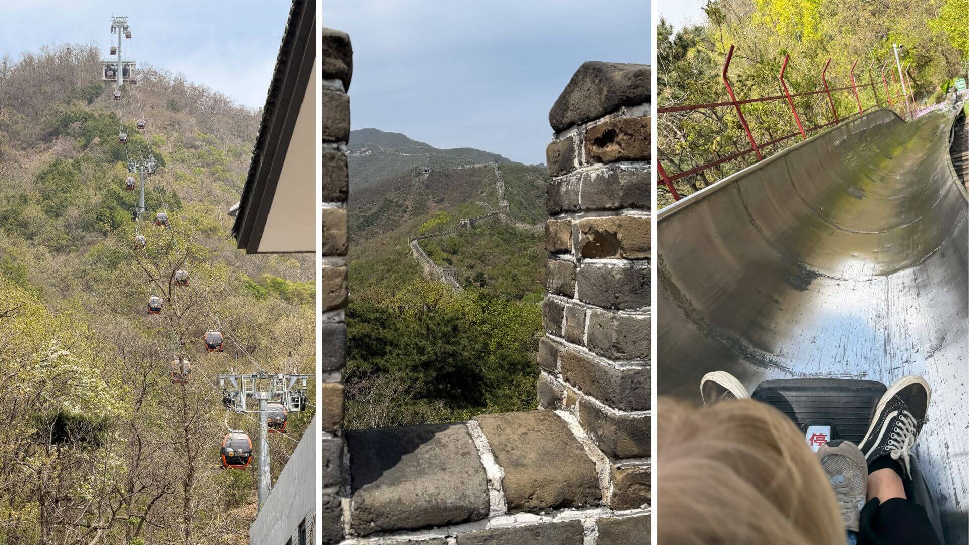 Auf- und Abfahrt Great Wall mit Seilnahm und Rodelbahn