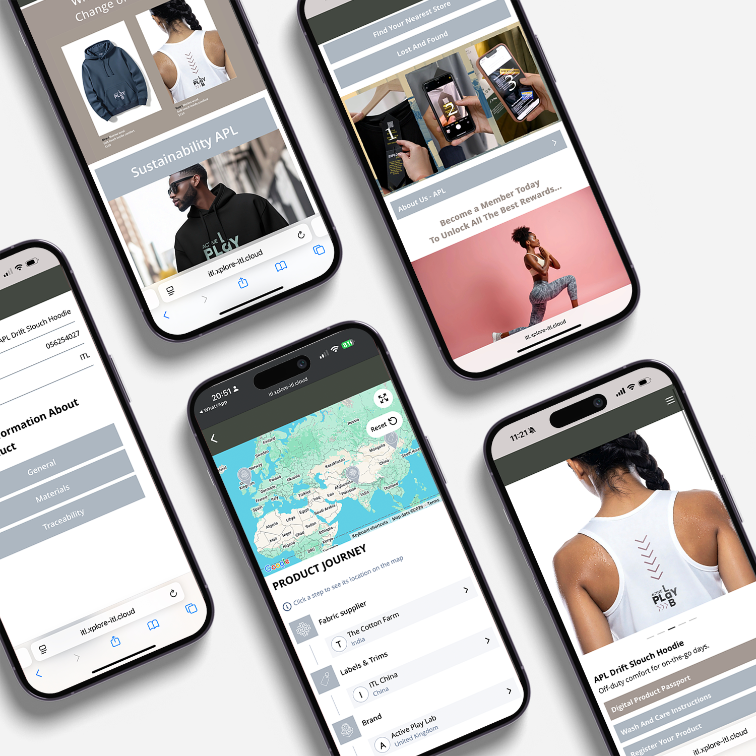 Xplore Digital Product Passport — consumer experience across mobile devices