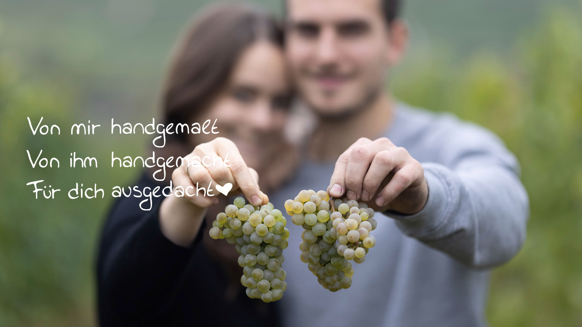 Lena und Sebastian vom Weingut Baum und die Weintraubenernte