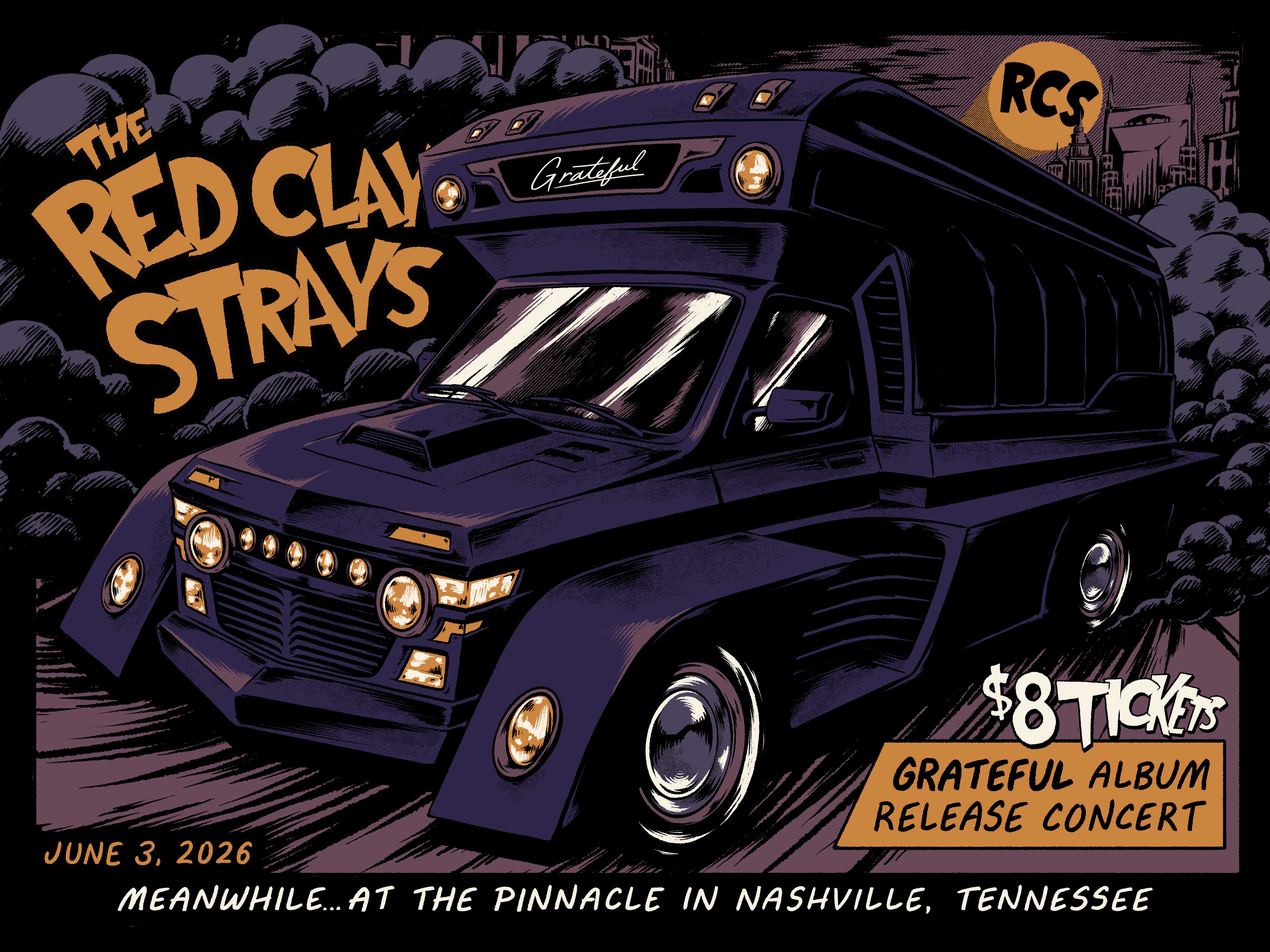 Limited edition 24k gold vinyl record titled 'Grateful' by The Red Clay Strays, featuring the band's photo and authenticity certificate.