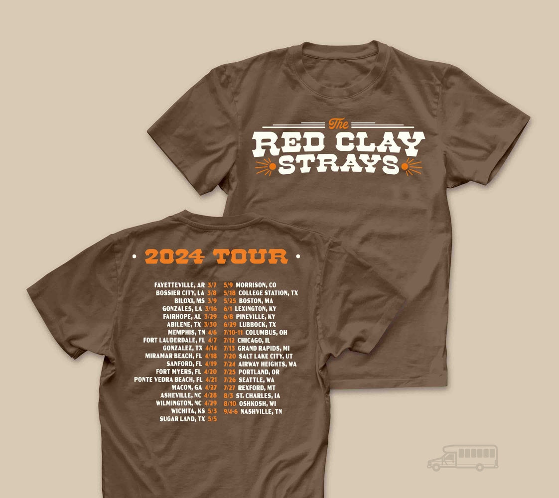 Red Clay Strays | Vintage | 2024 Tour T-Shirt | Expresso