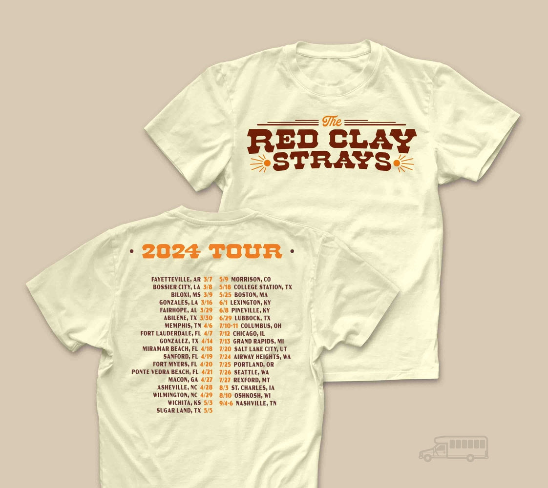 Red Clay Strays | Vintage | 2024 Tour T-Shirt | Ivory