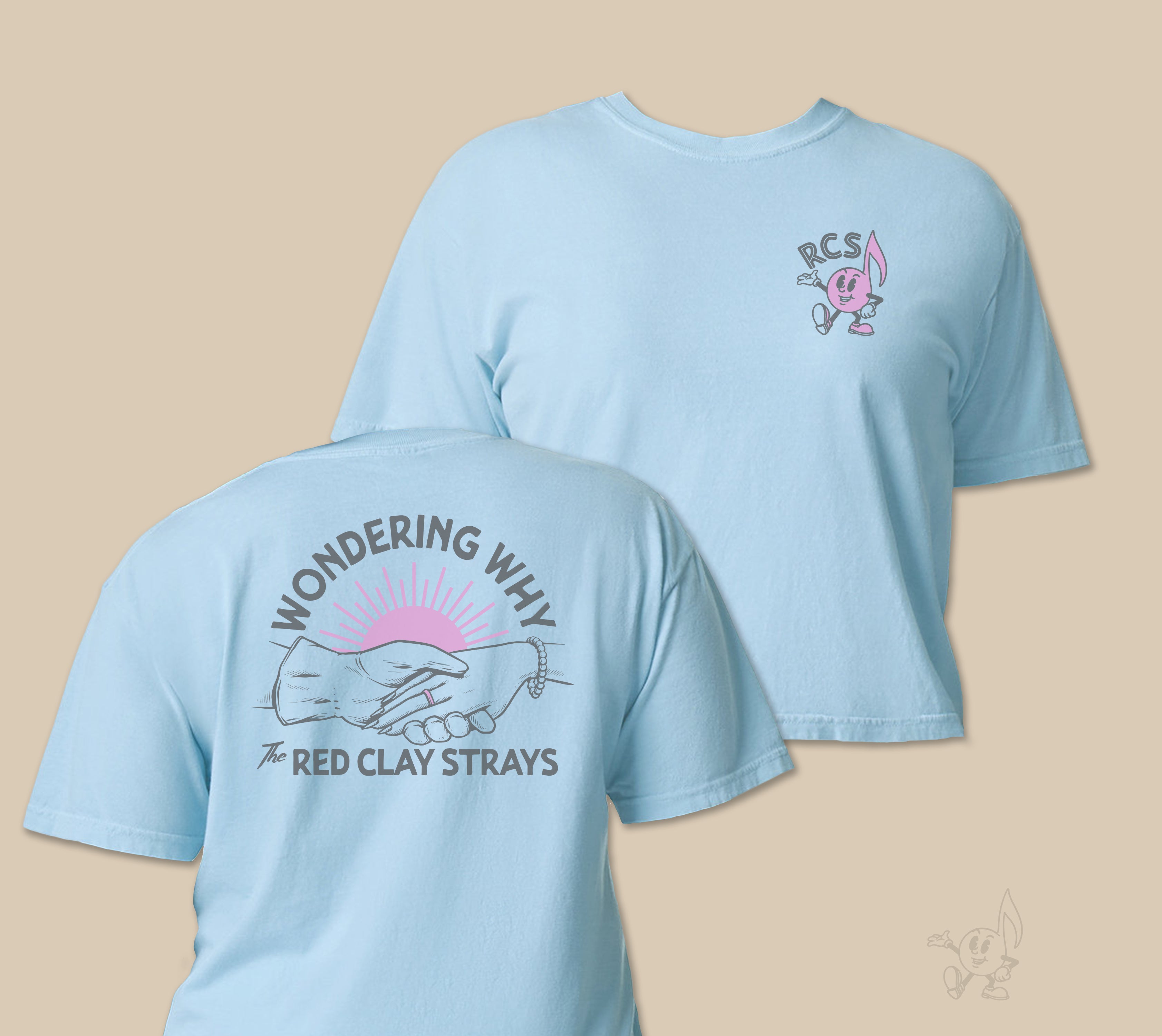 Red Clay Strays | Tracks | Wondering Why | Ladies Cropped T-Shirt | Chambray