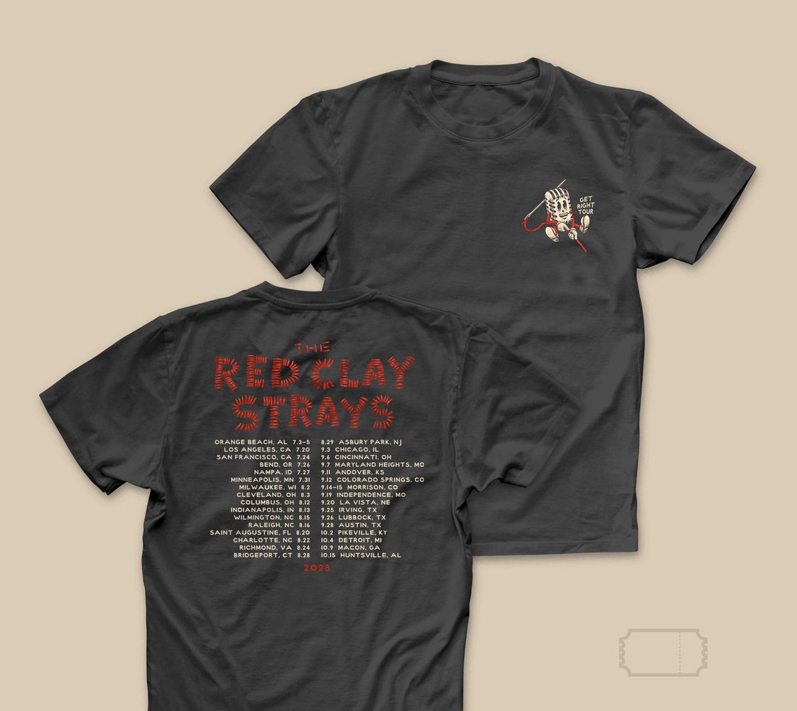 Red Clay Strays | Vintage | Get Right Tour | T-Shirt | Mic Man