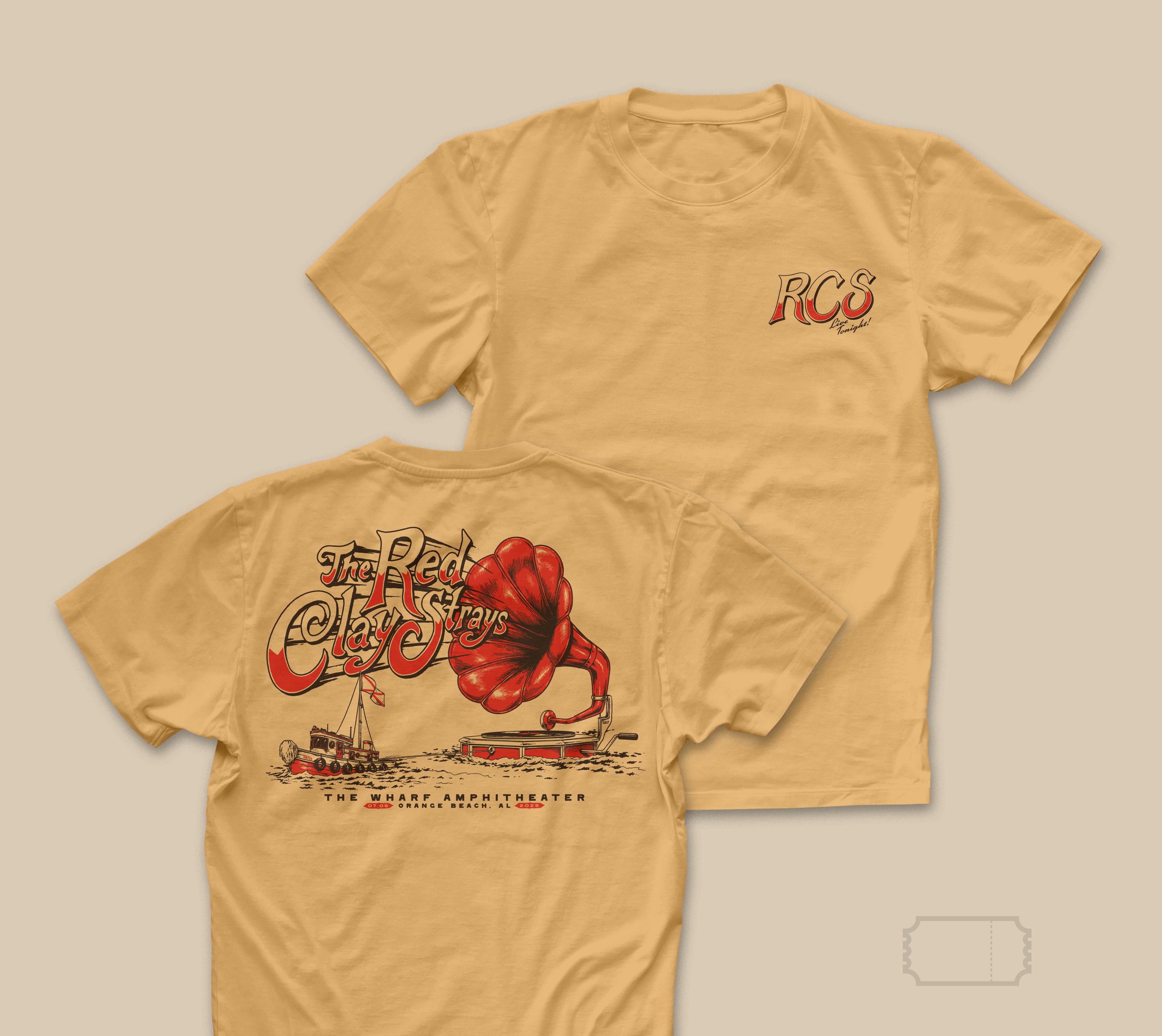 Red Clay Strays | Vintage | Orange Beach | Night 3 | 25' | T-Shirt