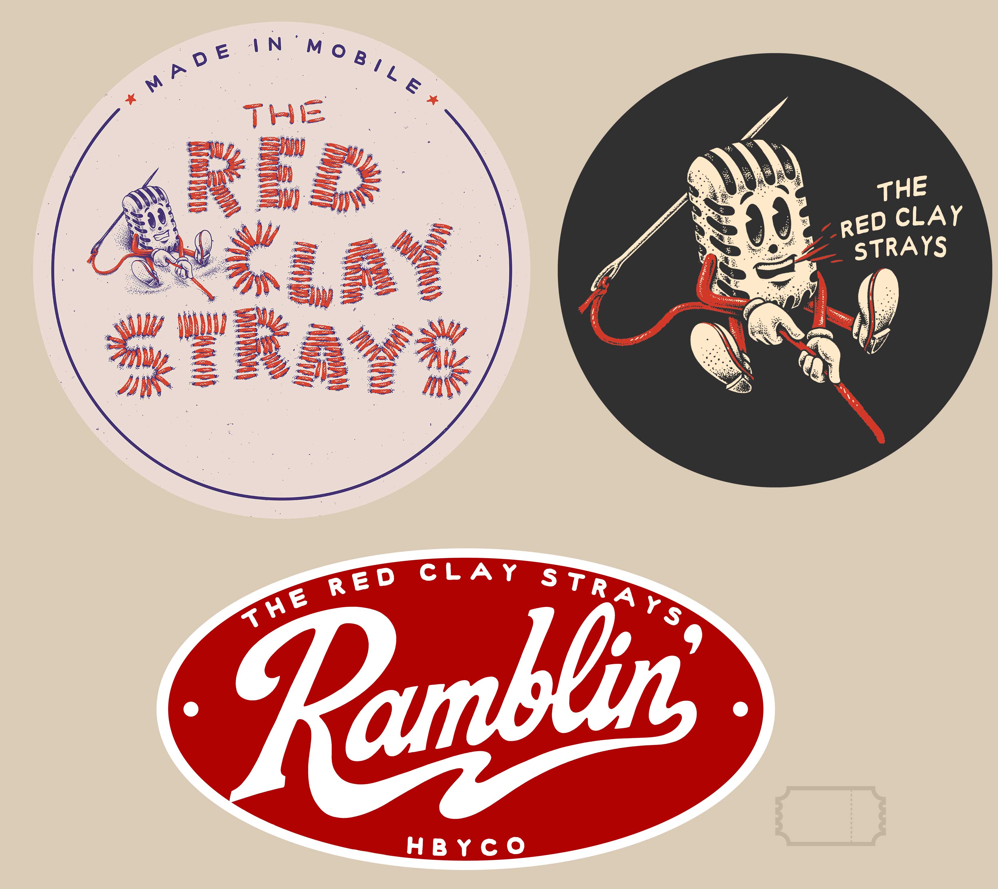 Red Clay Strays | Tour | Get Right Tour | Stickers (3pk)