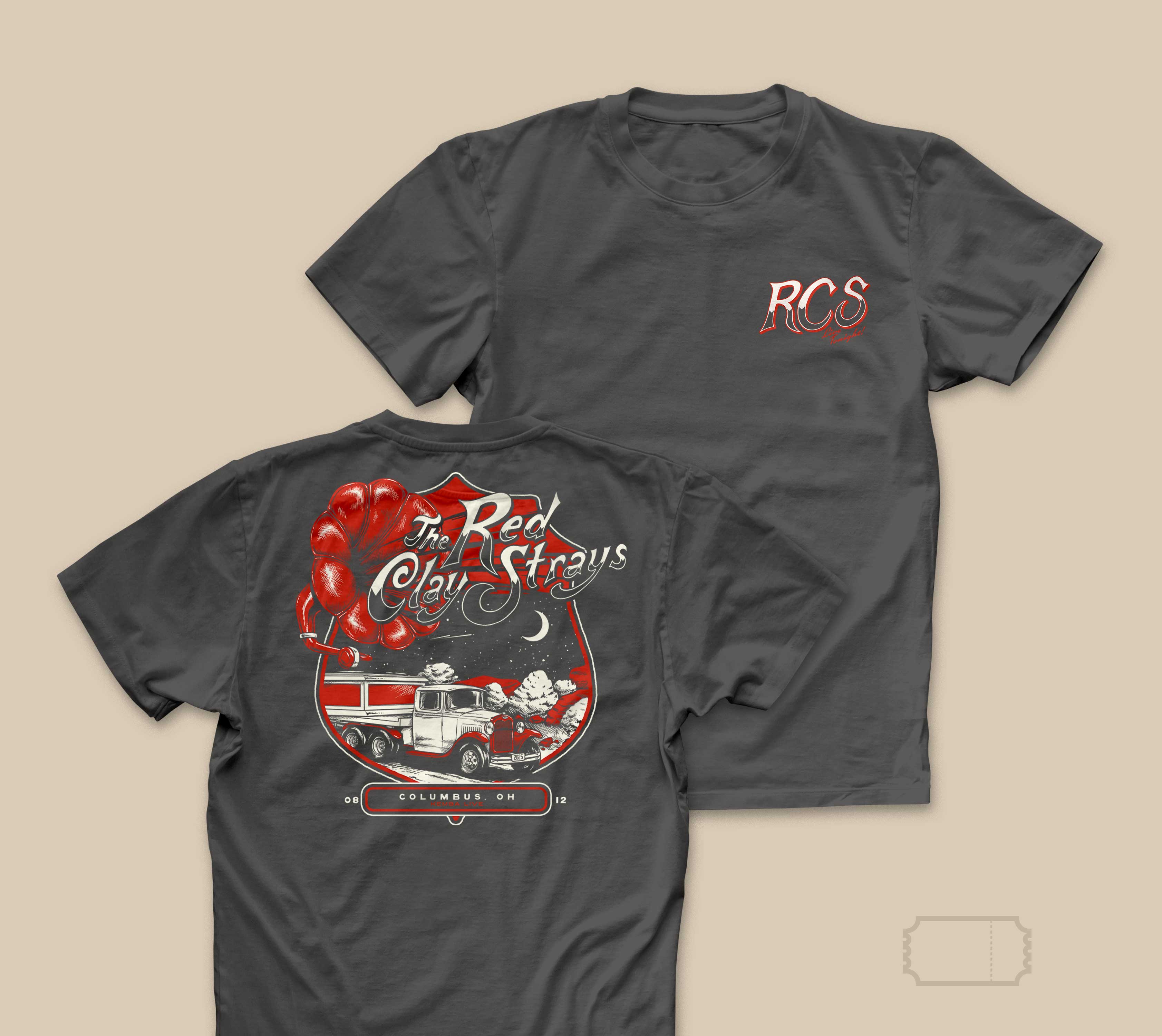 Red Clay Strays | Vintage | Columbus OH | 25' | T-Shirt