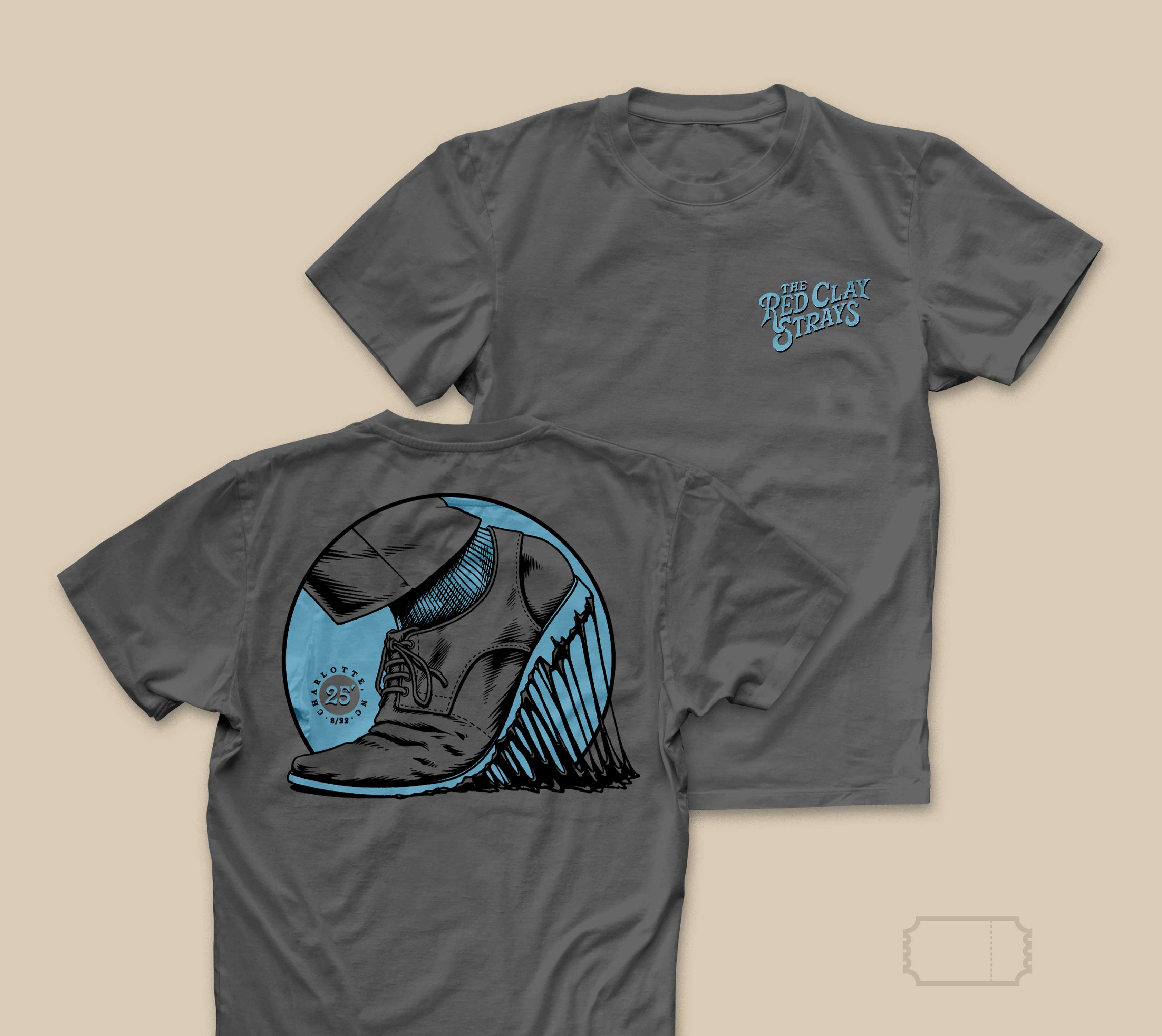 Red Clay Strays | Vintage | Charlotte NC | 25' | T-Shirt